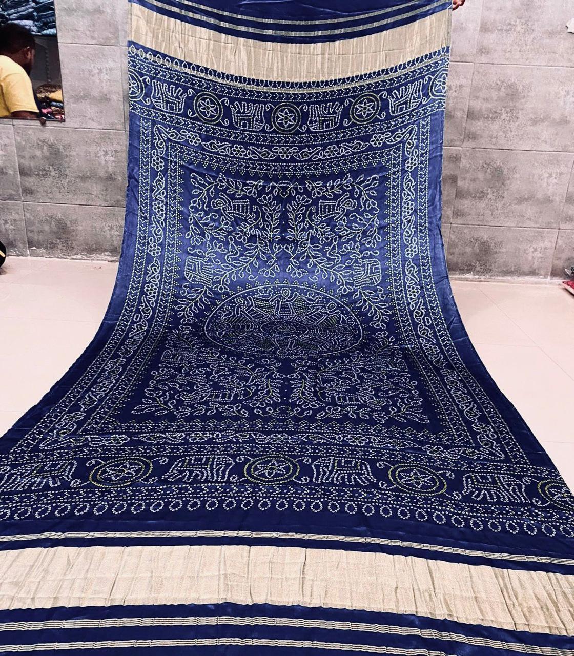 Beautiful Designer Semi Gaji Silk Dupptta - Anant Exports