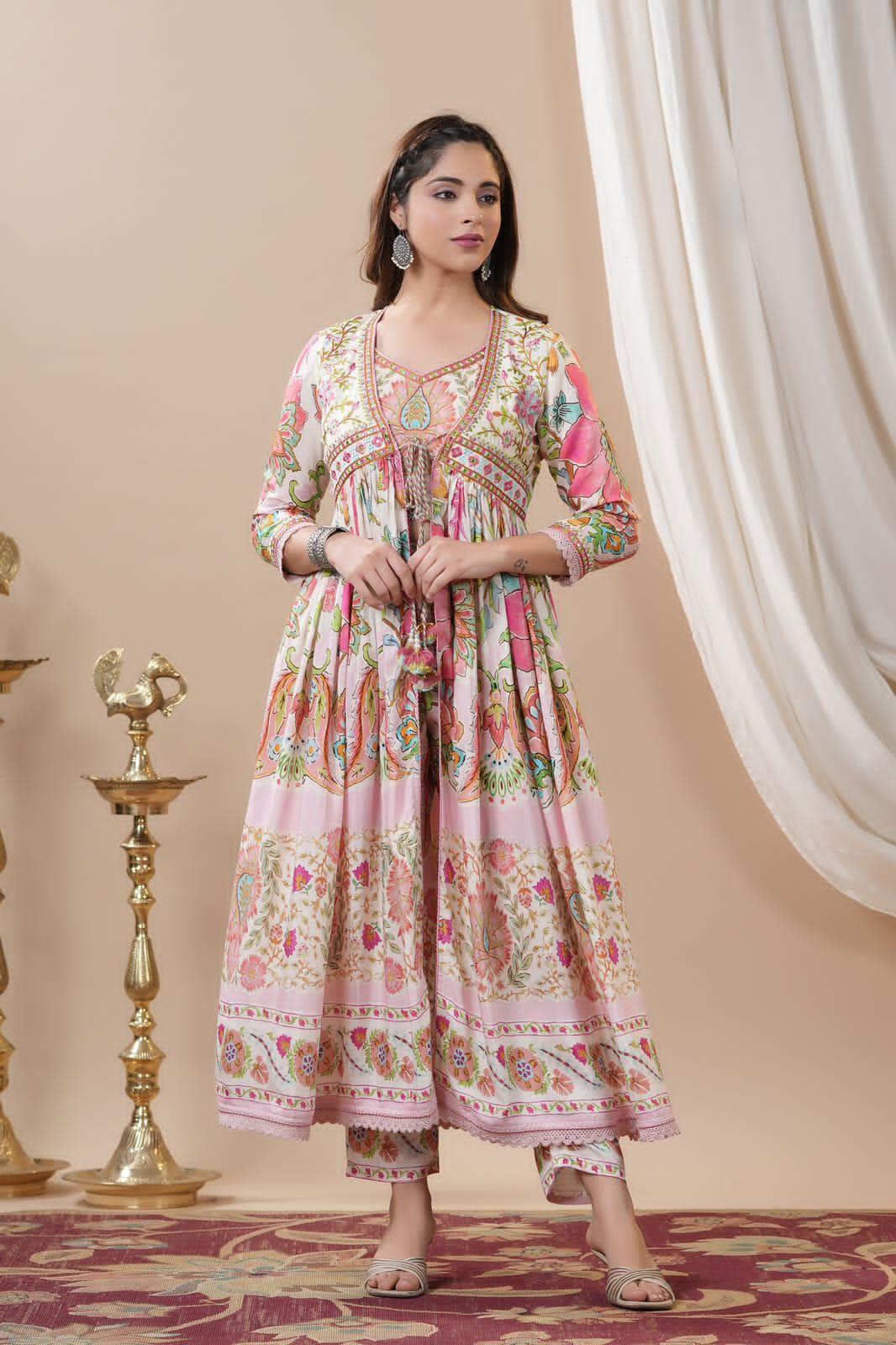 Beautiful Party Wear Designer Rajwadi Shurg Suit - Anant Exports