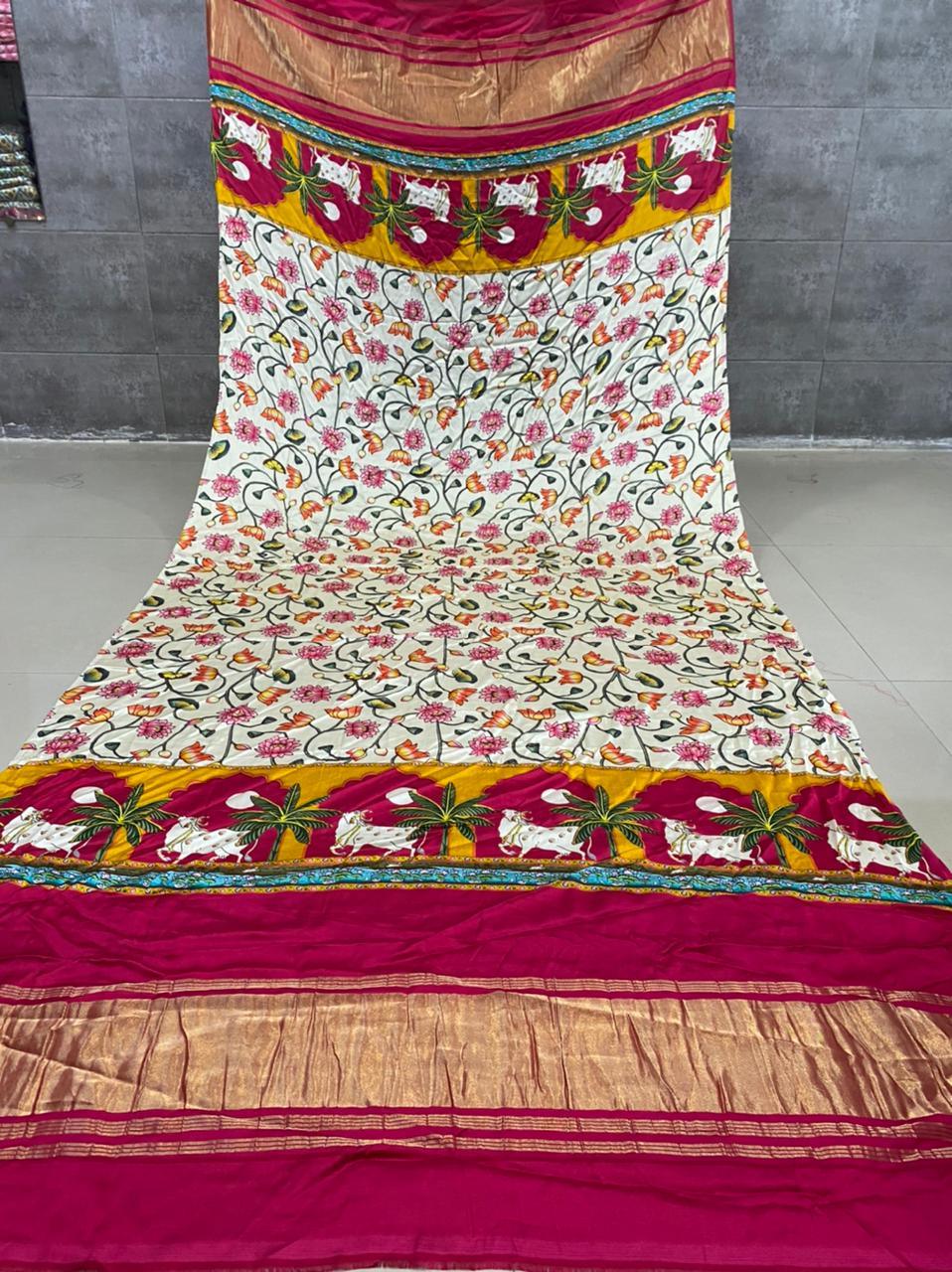 Designer Digital Print Gaji Modal Silk Duptta - Anant Exports