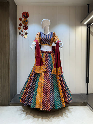 Maroon dupatta chaniya choli for women
