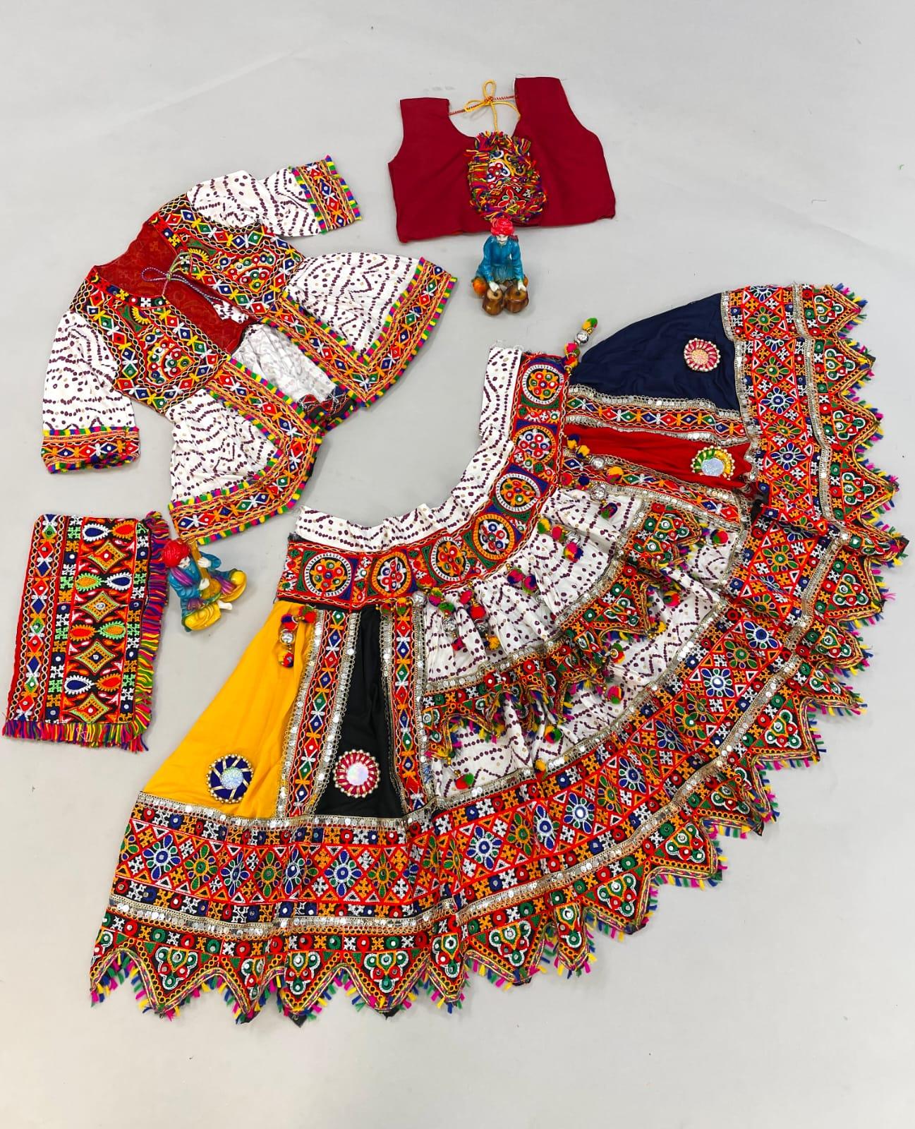 Kids Traditional Navratri Kedia Lehenga Choli - Anant Exports