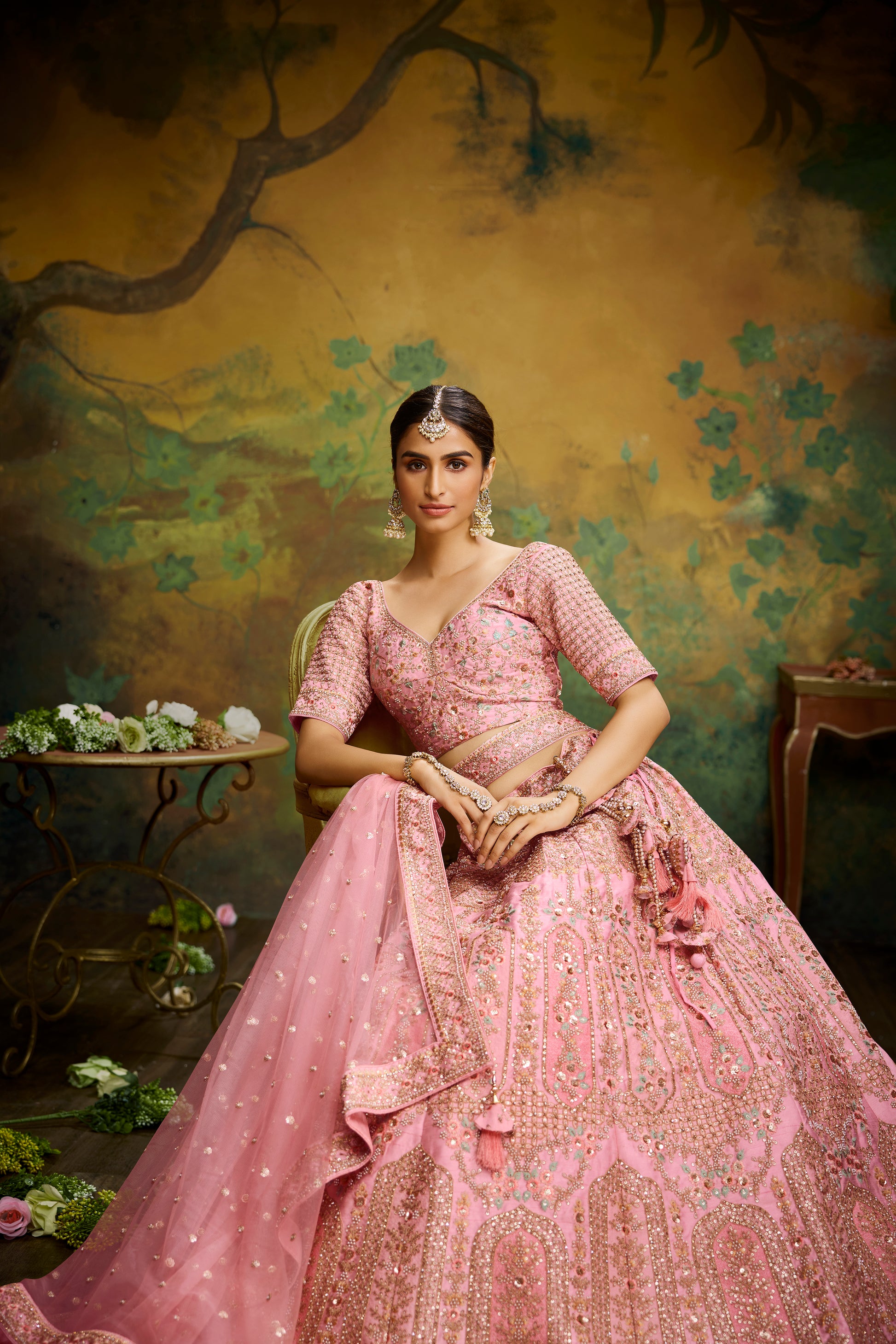 Bridal look in lehenga