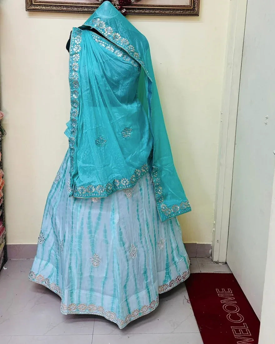 Rajsthani Traditional Gottapatti Shibori Lehanga Chunni - Anant Exports