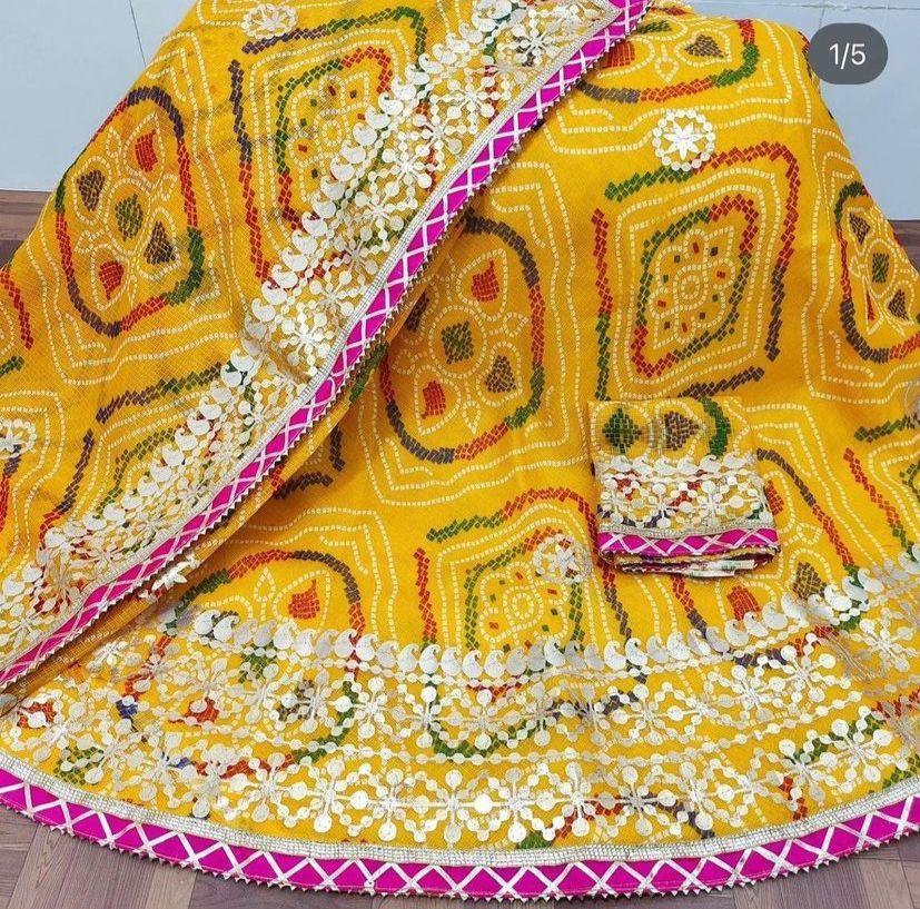 Rajsthani Traditional Rajputi Pure Bandhej Lehenga Chunri - Anant Exports