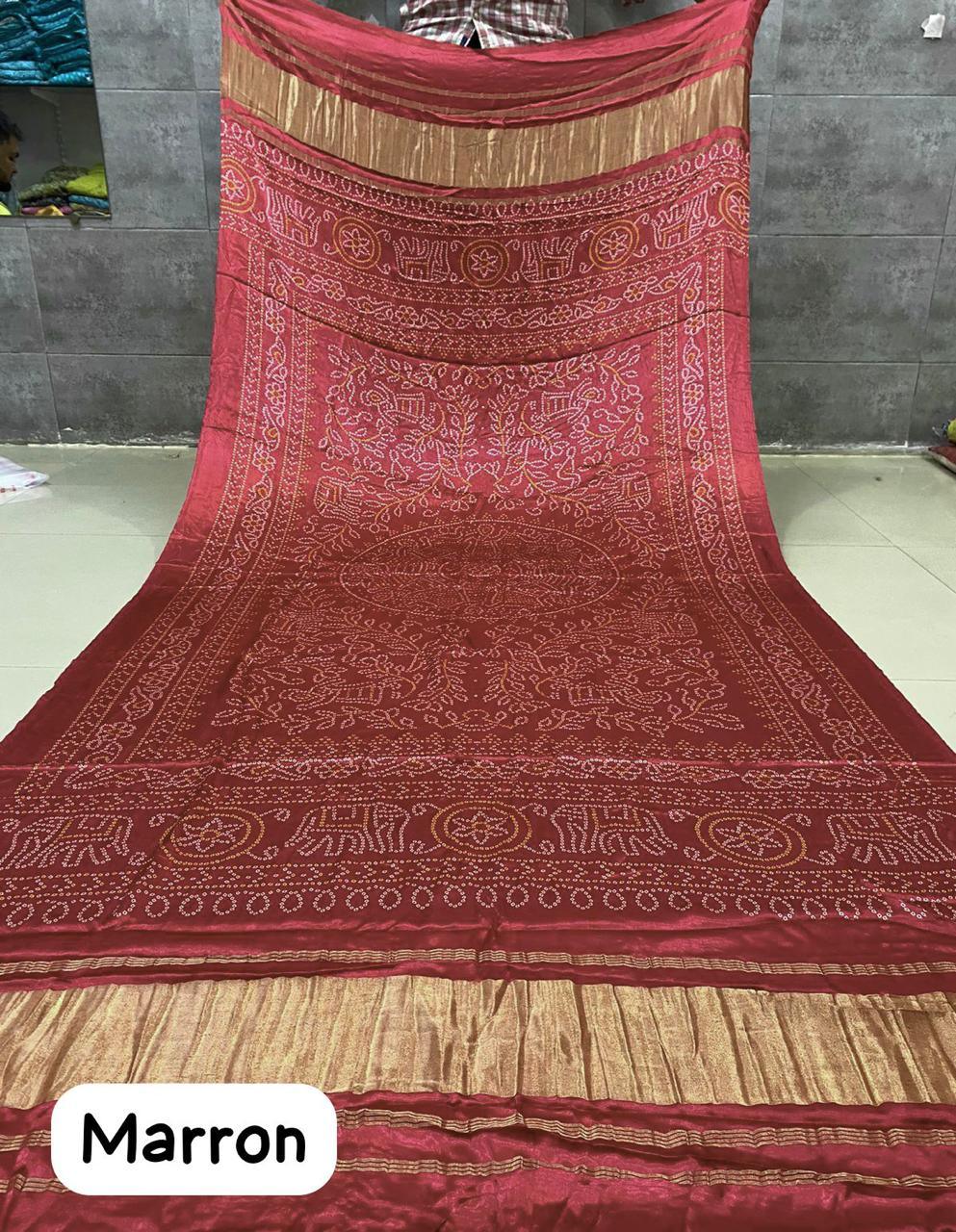 Beautiful Designer Semi Gaji Silk Dupptta - Anant Exports