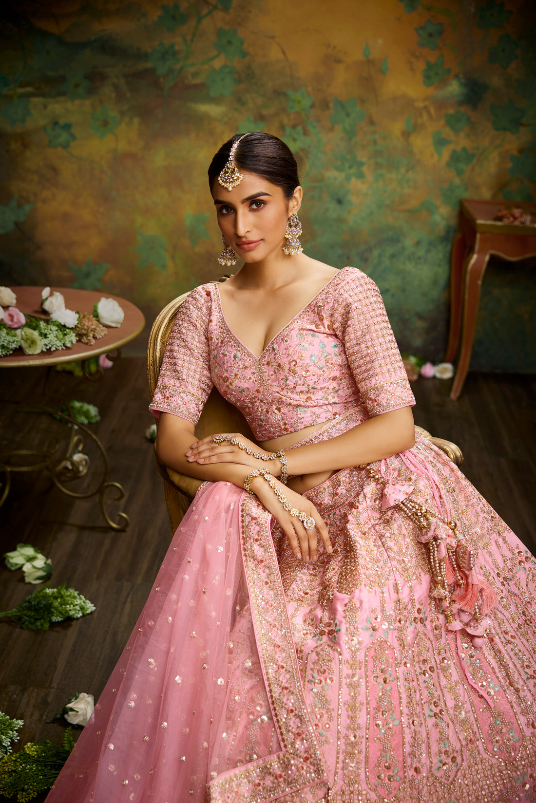 Bridal look in lehenga