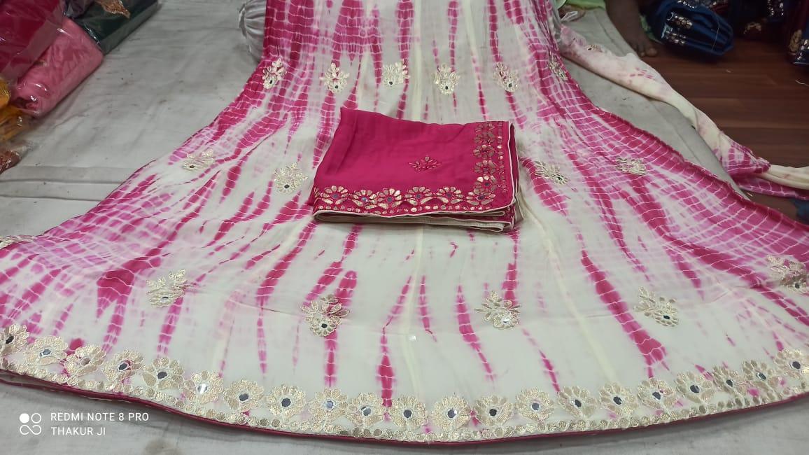 Rajsthani Traditional Gottapatti Shibori Lehanga Chunni - Anant Exports