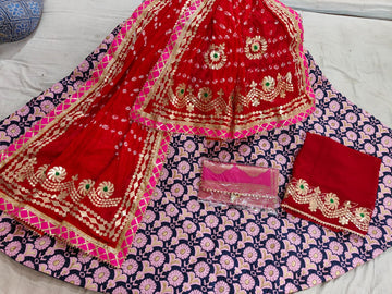 Beautiful Rajsthani Traditional Brocade Silk Lahenga