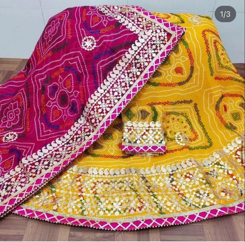 Rajsthani Traditional Rajputi Pure Bandhej Lehenga Chunri - Anant Exports