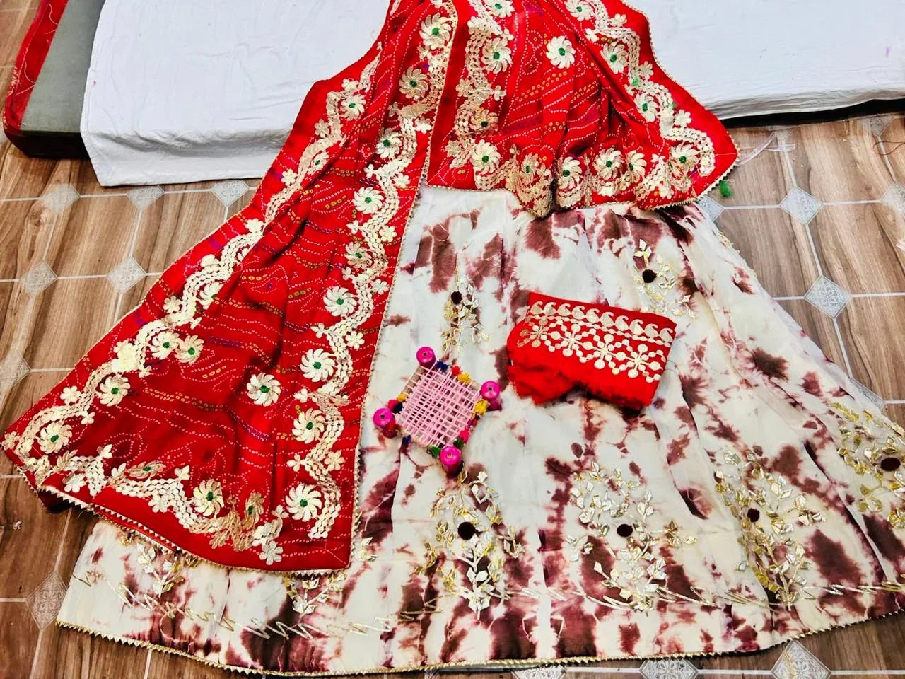 Rajasthani Traditional Georgette Gottapatti Lehenga Chunni - Anant Exports