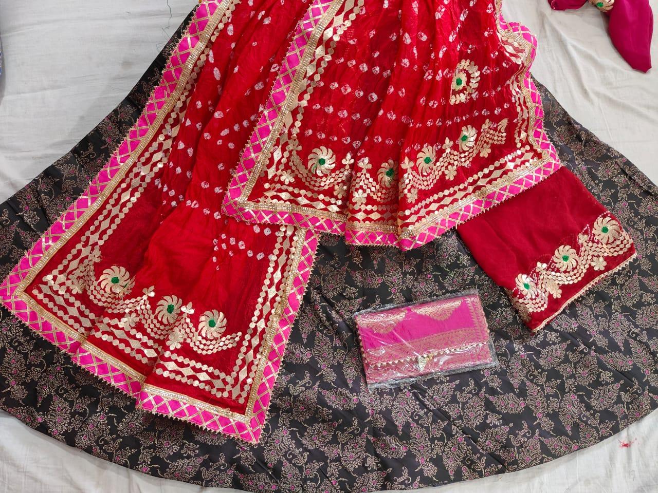 Beautiful Rajsthani Traditional Brocade Silk Lahenga - Anant Exports
