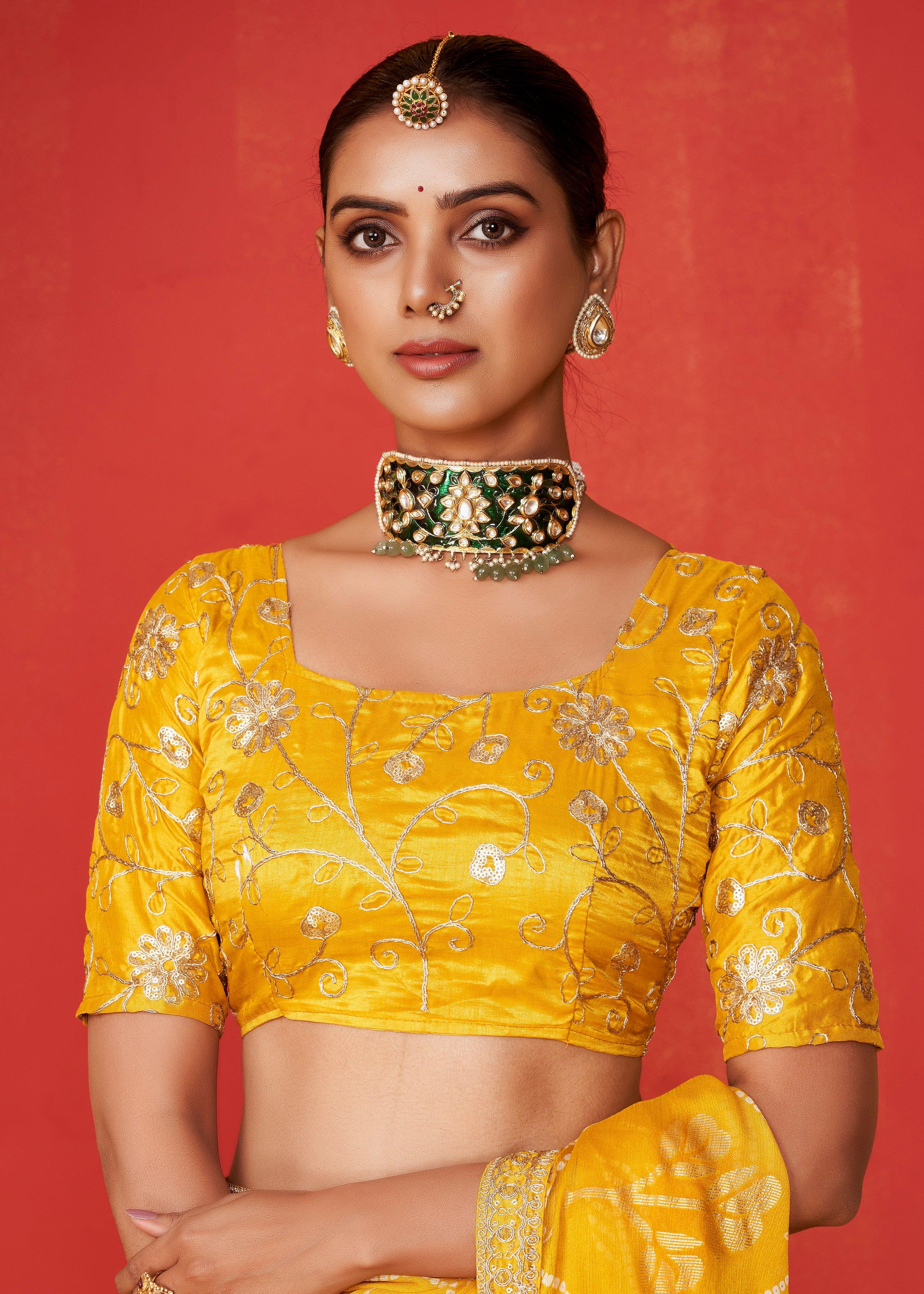 Beautiful Designer Occasion Wear Pure Chiffon Saree