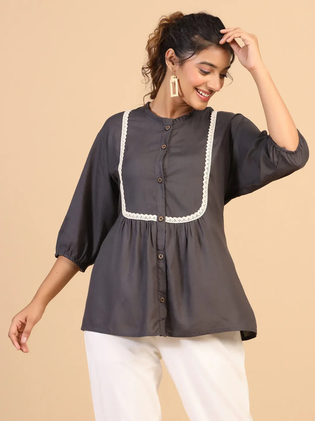 KEEVA FANCY WESTERN SHORT TOP - Anant Exports
