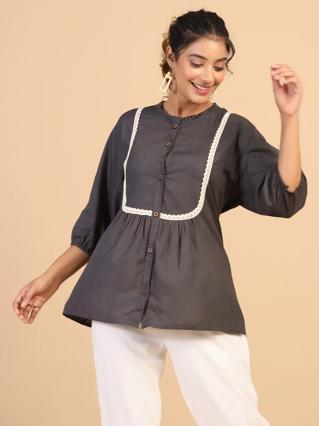KEEVA FANCY WESTERN SHORT TOP - Anant Exports
