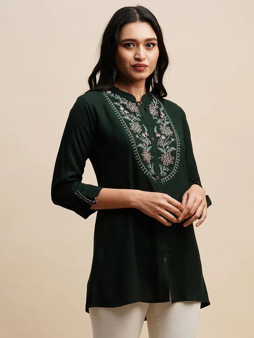 TARINI VOL 02 FANCY WESTERN SHORT TOP D.NO. T1446 - Anant Exports