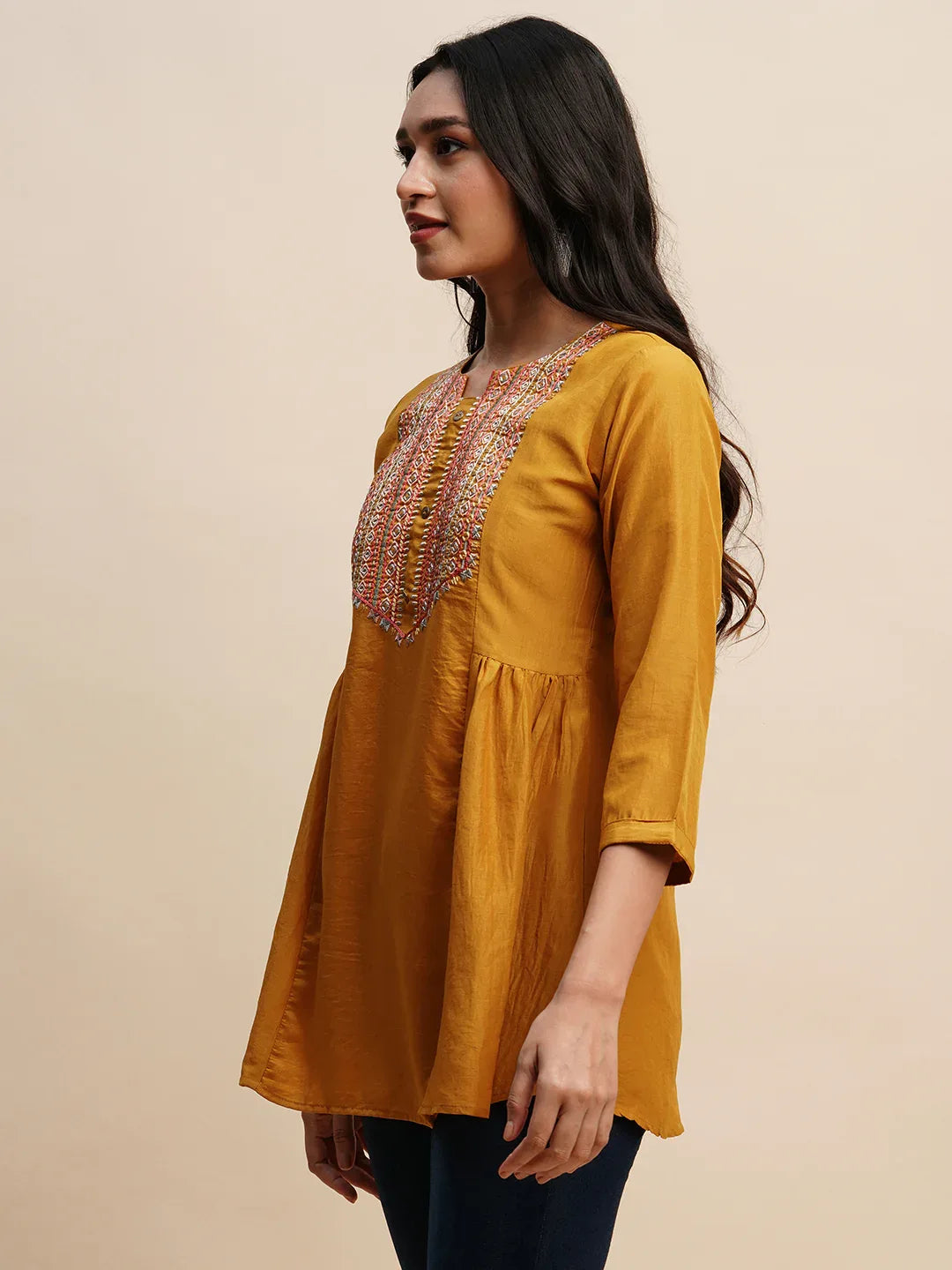 TARINI VOL 02 FANCY WESTERN SHORT TOP D.NO. T1447 - Anant Exports