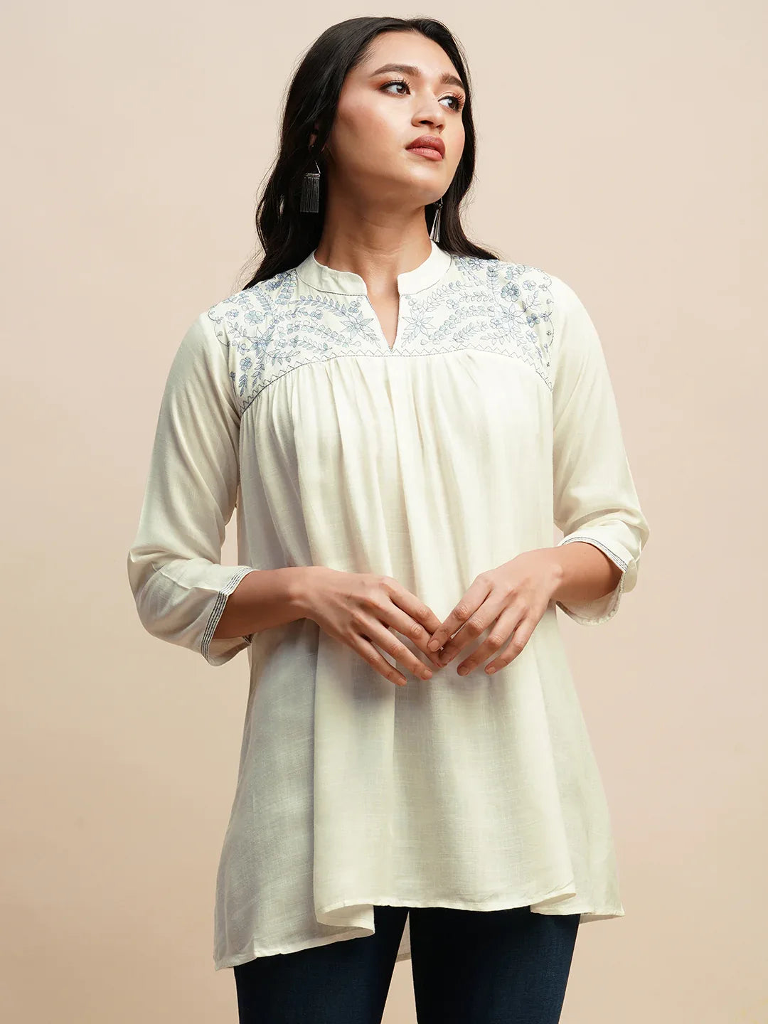 TARINI VOL 02 FANCY WESTERN SHORT TOP D.NO. T1448 - Anant Exports