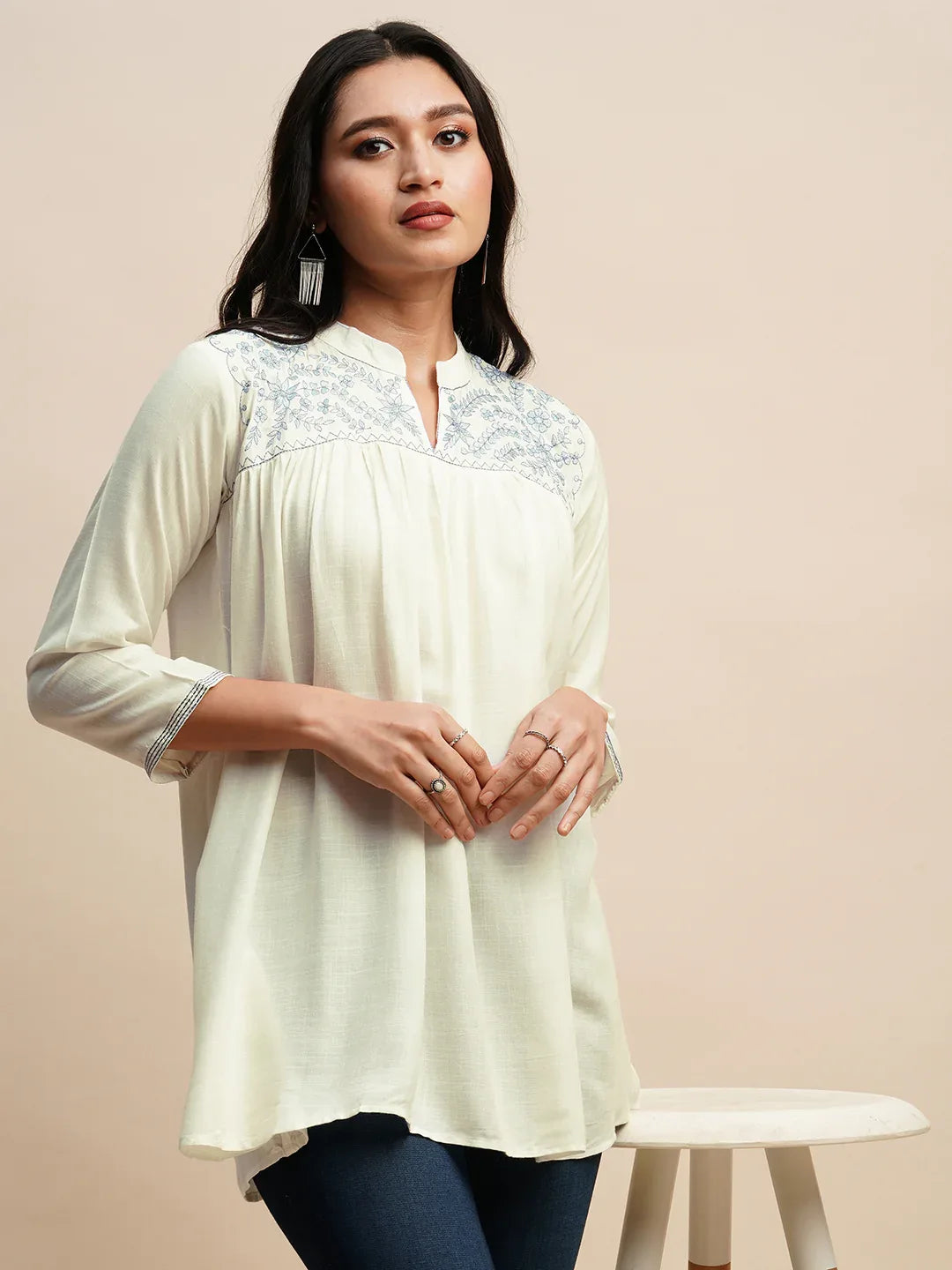 TARINI VOL 02 FANCY WESTERN SHORT TOP D.NO. T1448 - Anant Exports