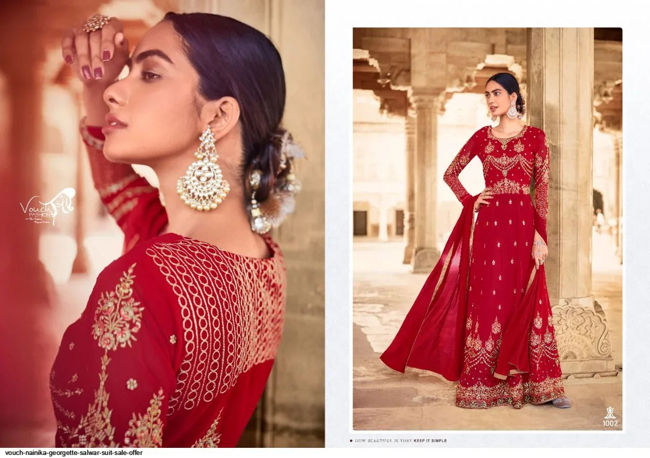 Beautiful Designer Vouch Nainika Georgette Salwar Suit
