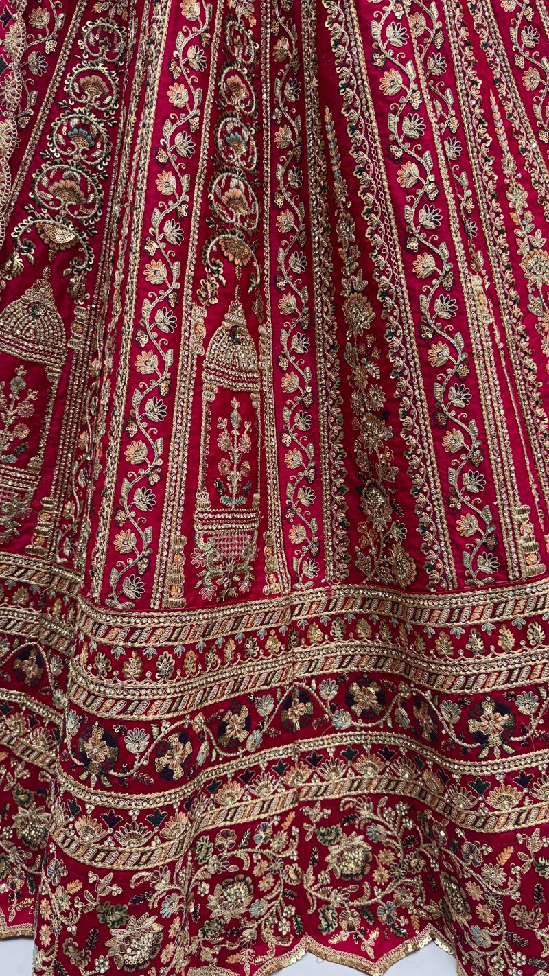 Raspberry Pink Pure Soft Silk Premium Bridal Lehenga Choli Wedding Lehenga Choli Anant Tex Exports Pvt.Ltd..