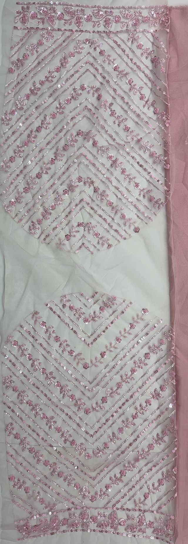 Pink Pure Heavy Net Motif Handwork Zari Sequins Work Bridal Lehenga Choli