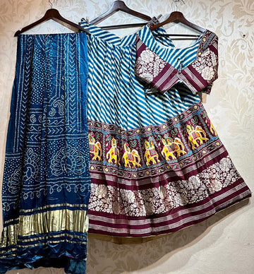 Pure Gaji Silk Chaniya Choli with Heavy Lagdi Pallu Skirt Anant Tex Exports Private Limited