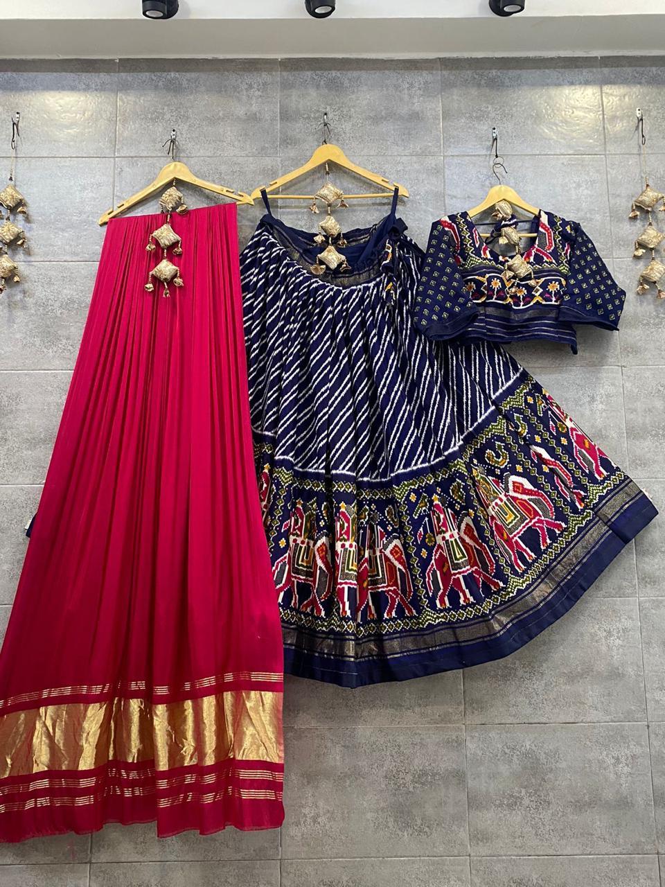 Party Wear Designer Pure Crape Silk Lehenga with Gaji Silk Duppta Anant Tex Exports Private Limited