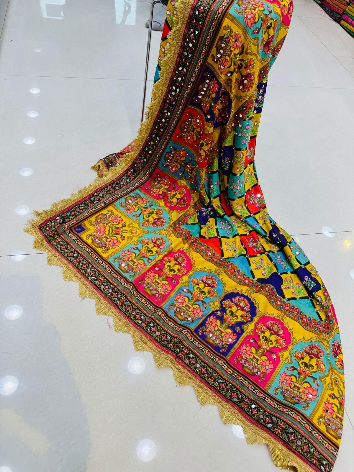 Party Wear Designer Handwork Real mirror Work Dupatta Anant Tex Exports Private Limited