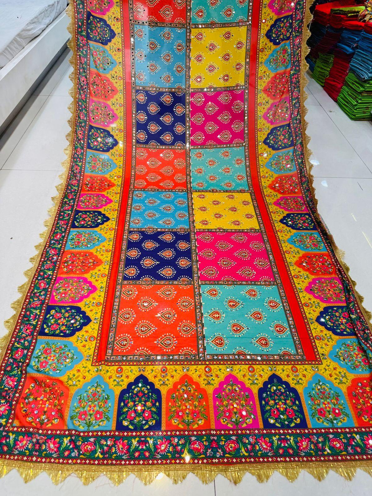 Party Wear Designer Handwork Real mirror Work Dupatta Anant Tex Exports Private Limited