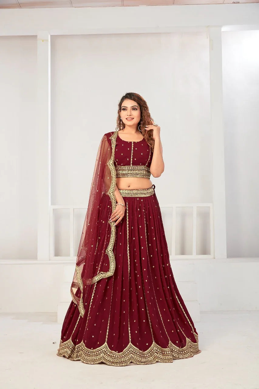 Party Wear Exclusive Designer Viscose Georgette Lehenga Choli Anant Tex Exports Private Limited