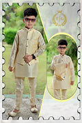 Party Wear Kids Kurta-Koti-Pyjama Set Anant Tex Exports Private Limited