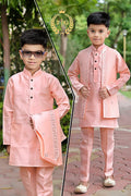 Party Wear Kids Kurta-Koti-Pyjama Set Anant Tex Exports Private Limited