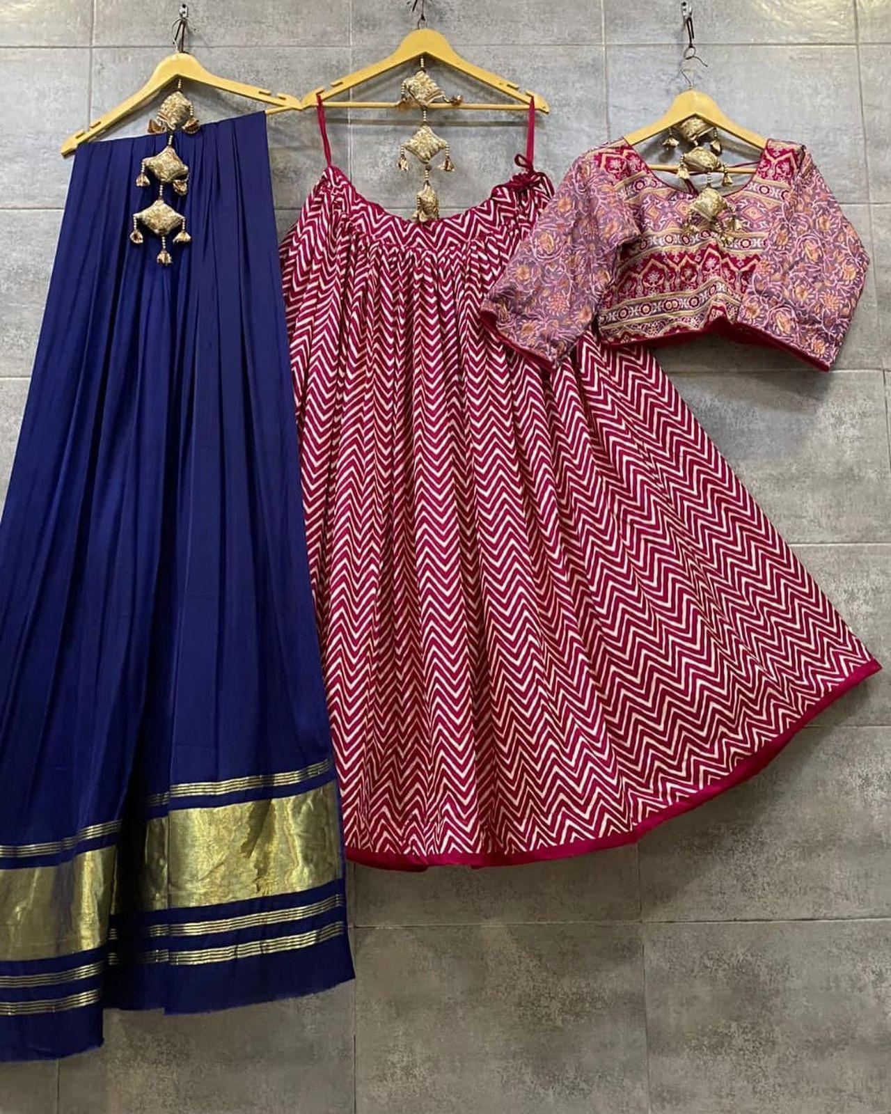 Party wear Pasmina Lehriya Lehenga Anantexports