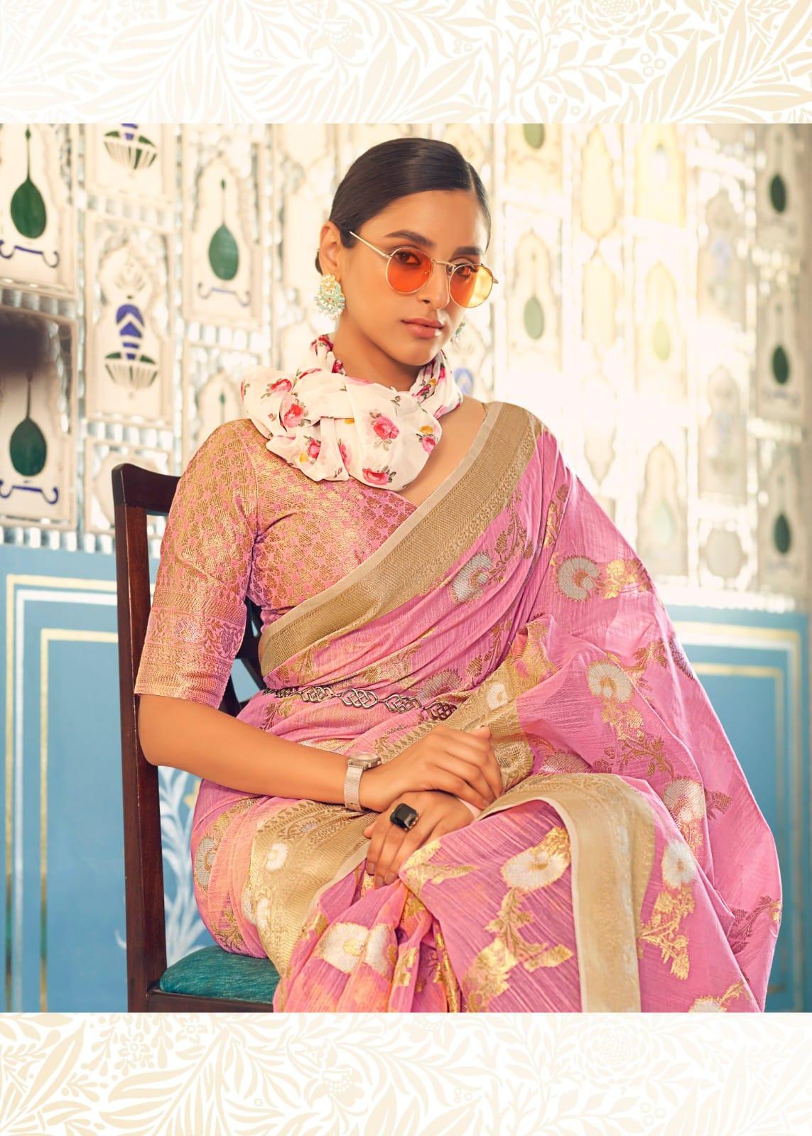 Rajpath Pure Allin Linen Saree - Anant Exports