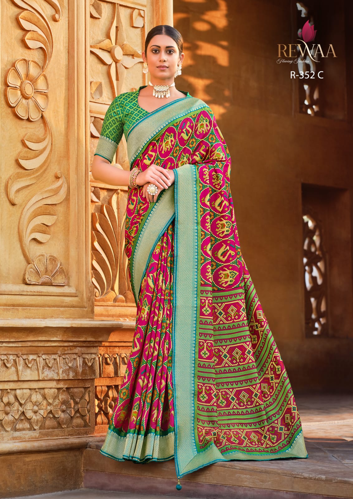 Rewa Samantha Soft Patola Brasso Saree Anant Tex Exports Private Limited