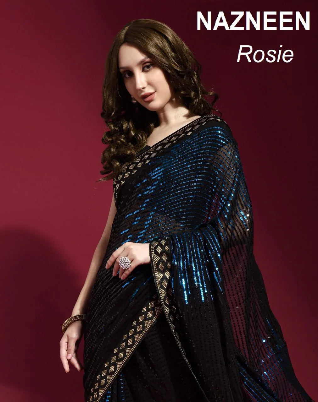 BOLLYWOOD STYLE SQUVENCE NAZNEEN ROSIE 4037 SAREE Anant Tex Exports Private Limited