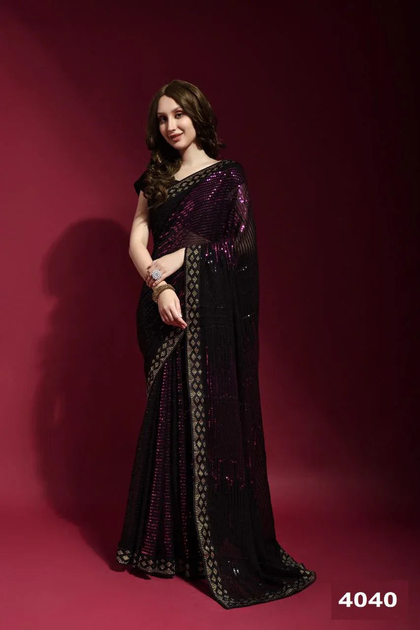 BOLLYWOOD STYLE SQUVENCE NAZNEEN ROSIE 4037 SAREE Anant Tex Exports Private Limited