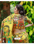 Party Wear Kalamkari Digital Print Saree Anant Tex Exports Private Limited