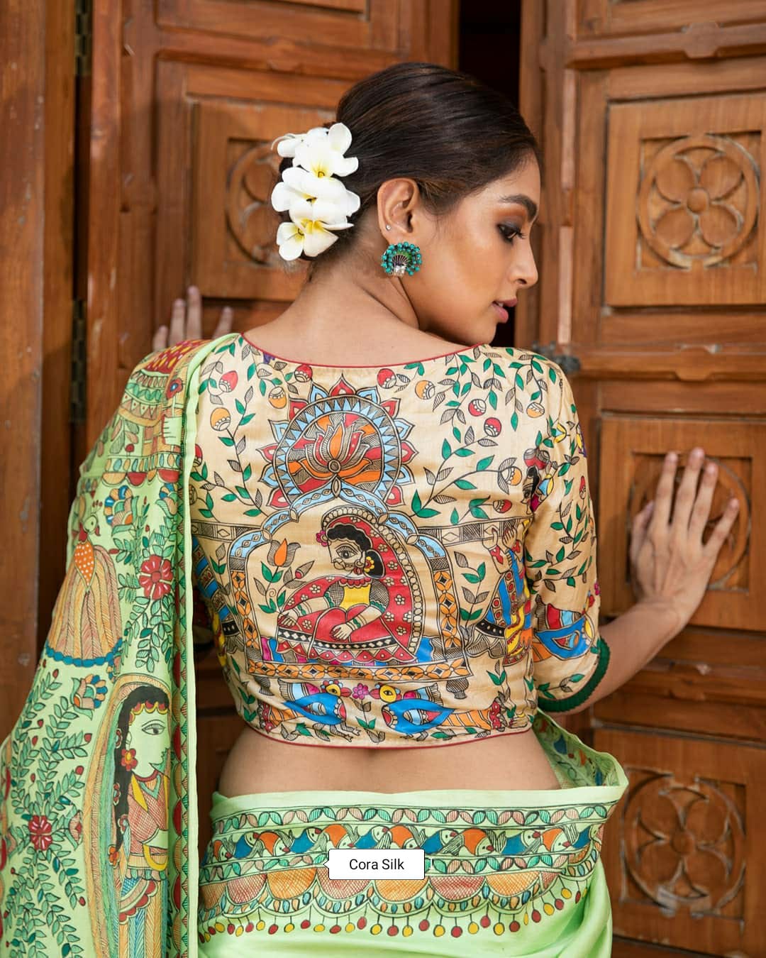 Party Wear Kalamkari Digital Print Saree Anant Tex Exports Private Limited