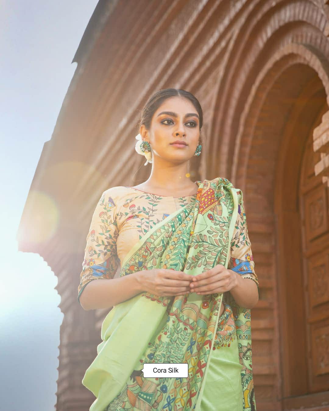 Party Wear Kalamkari Digital Print Saree Anant Tex Exports Private Limited