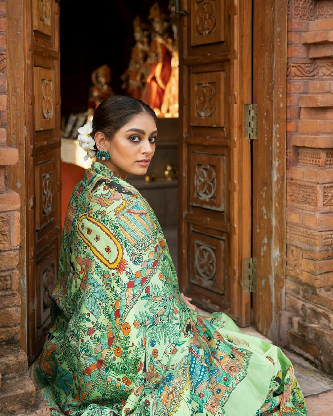 Party Wear Kalamkari Digital Print Saree Anant Tex Exports Private Limited