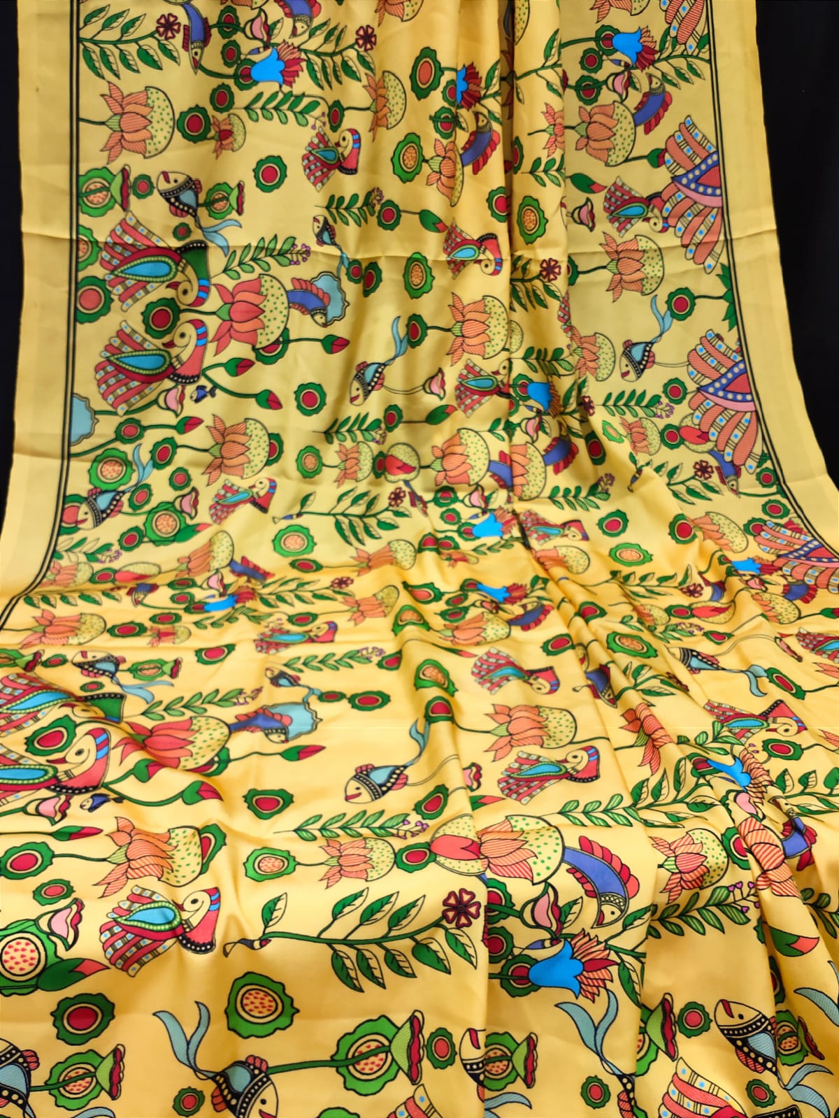 Party Wear Kalamkari Digital Print Saree Anant Tex Exports Private Limited