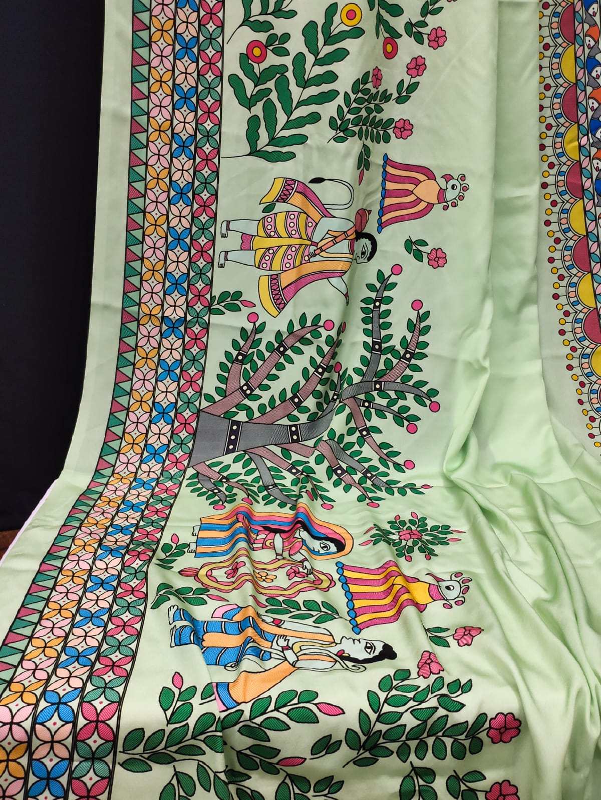 Party Wear Kalamkari Digital Print Saree Anant Tex Exports Private Limited