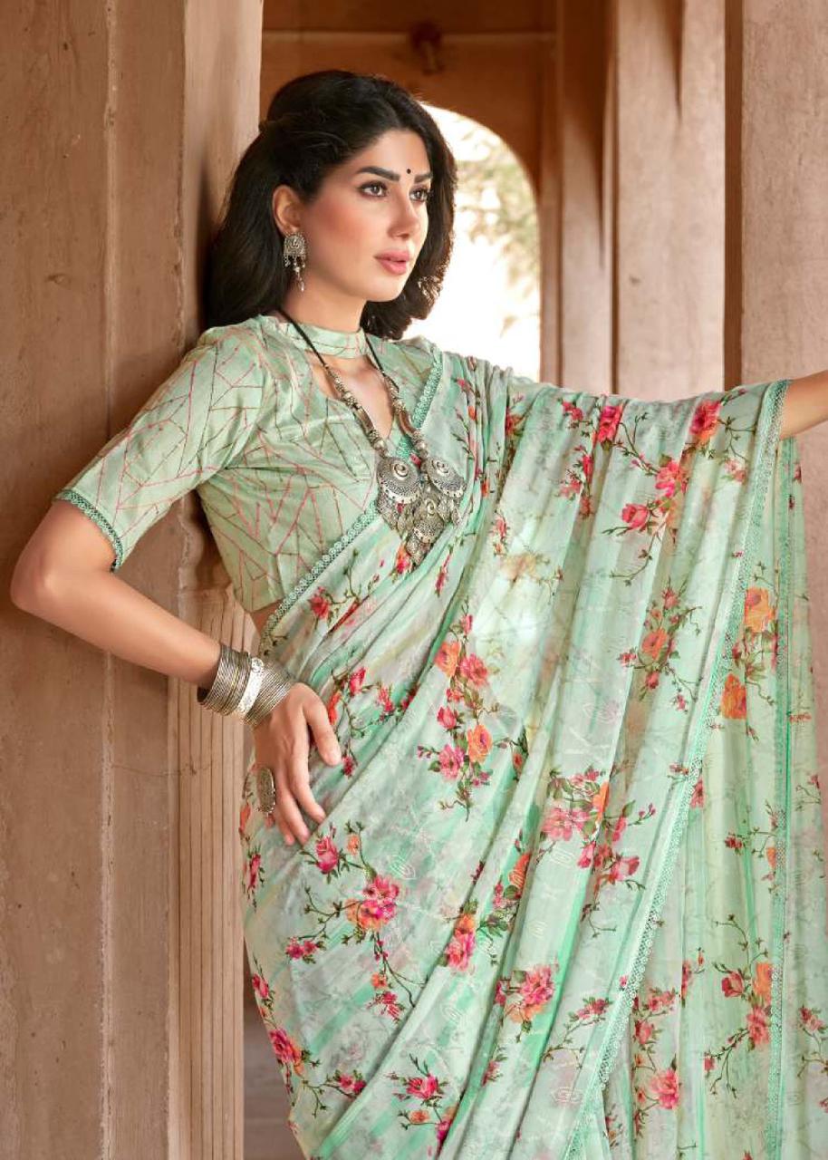 Pure Georgette Saree LT Shraddha Anant Tex Exports Private Limited