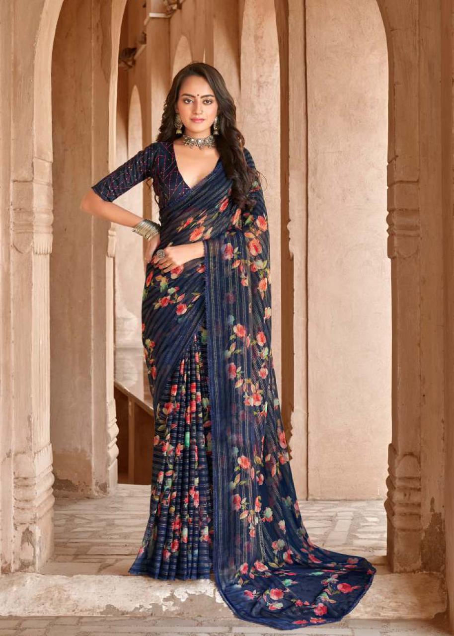 Pure Georgette Saree LT Shraddha Anant Tex Exports Private Limited