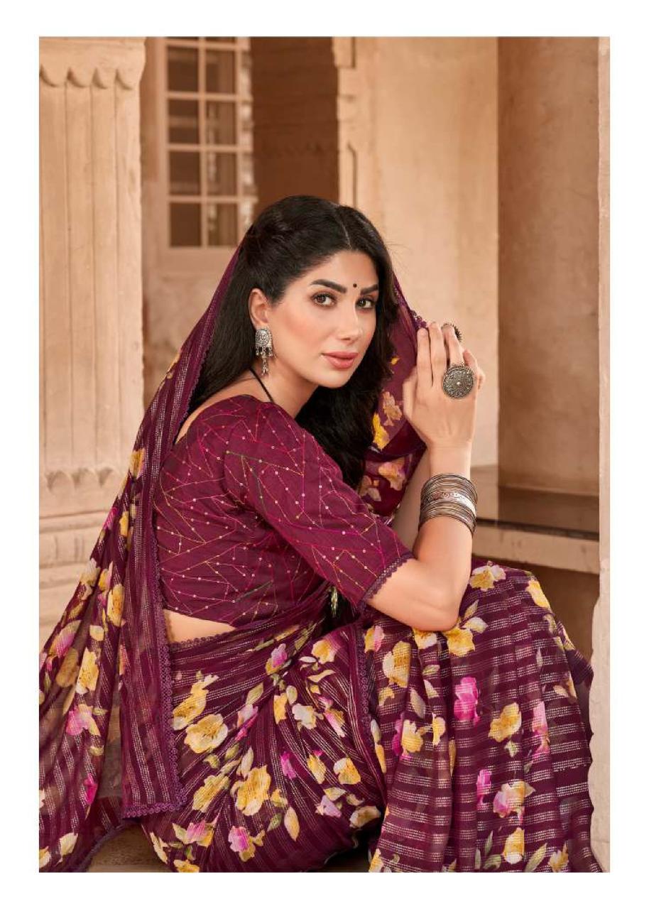 Pure Georgette Saree LT Shraddha Anant Tex Exports Private Limited