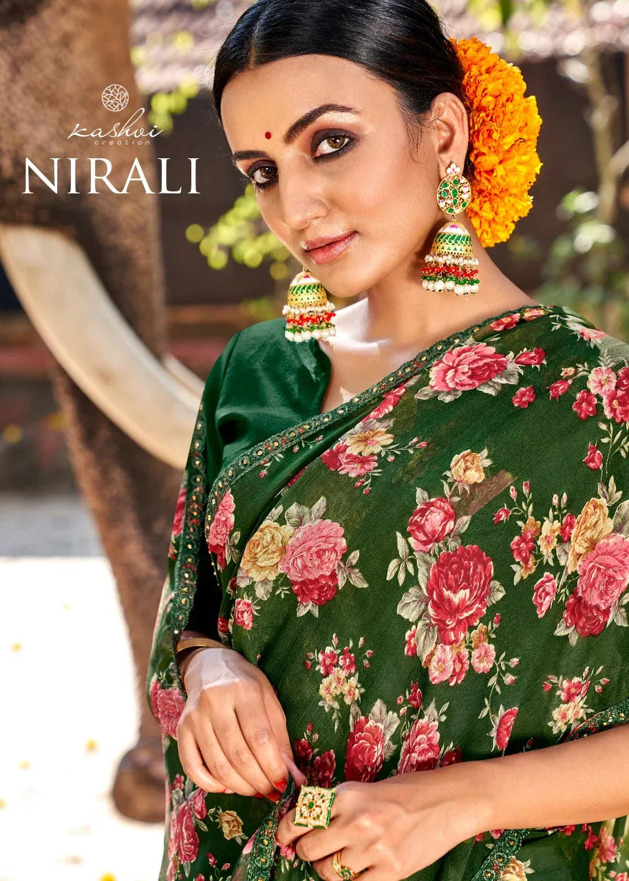 Fancy Casual Wear Chiffon Printed Sarees Collection Anant Tex Exports Private Limited