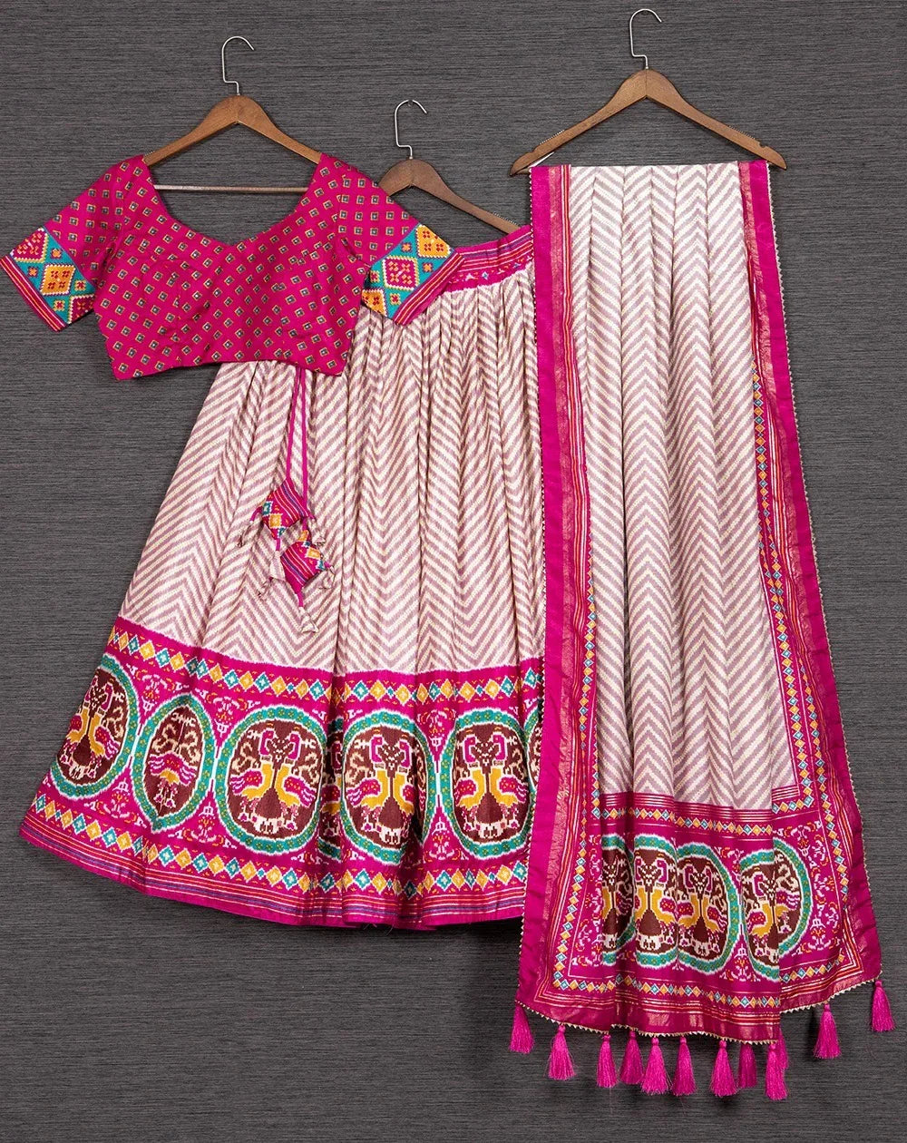 Navratri Dola Silk Lehenga Anant Tex Exports Private Limited