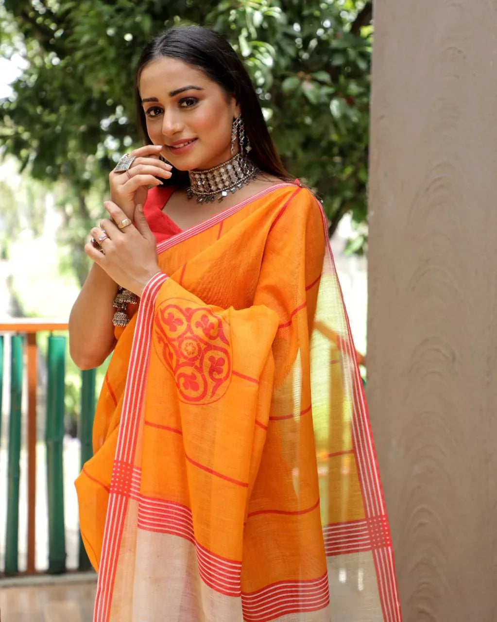 Devika Plain Linen Saree Anant Tex Exports Private Limited