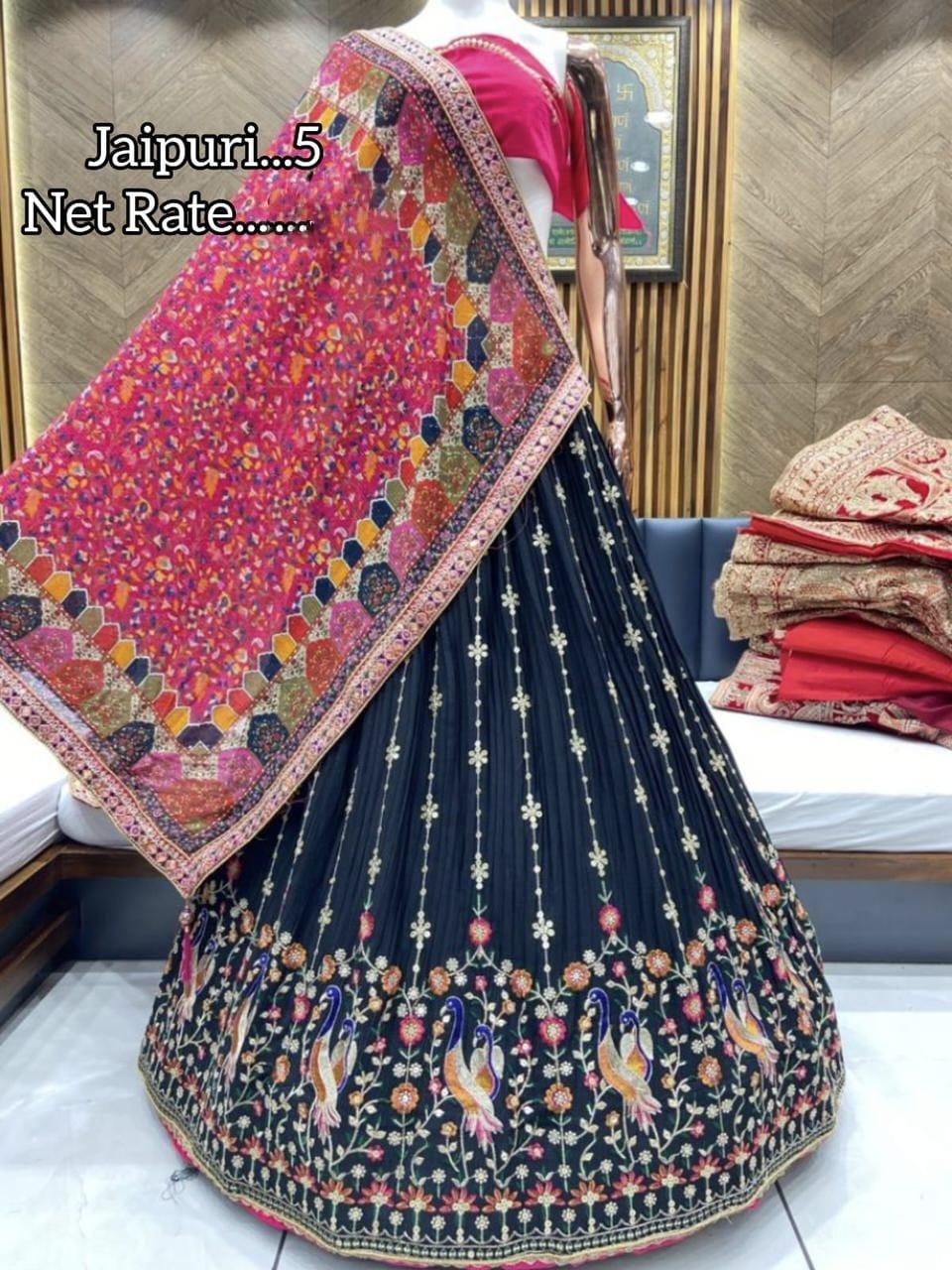 Rajasthani Traditional Jaipuri Roop Sukun Designer Lehenga Choli Anant Tex Exports Private Limited